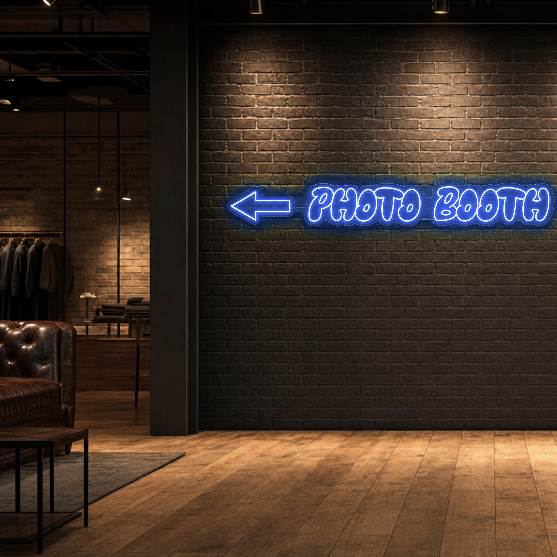 Neon Schild PHOTO BOOTH – PowerLED Leuchtreklame mit Dimmer & Fernbedienung