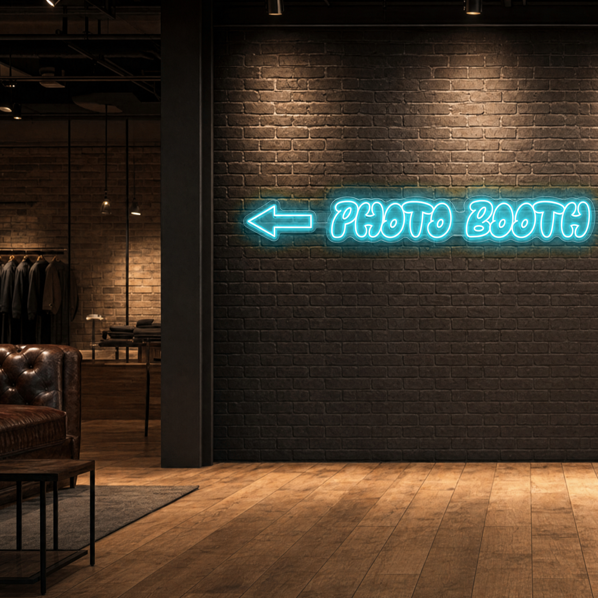 Neon Schild PHOTO BOOTH – PowerLED Leuchtreklame mit Dimmer & Fernbedienung