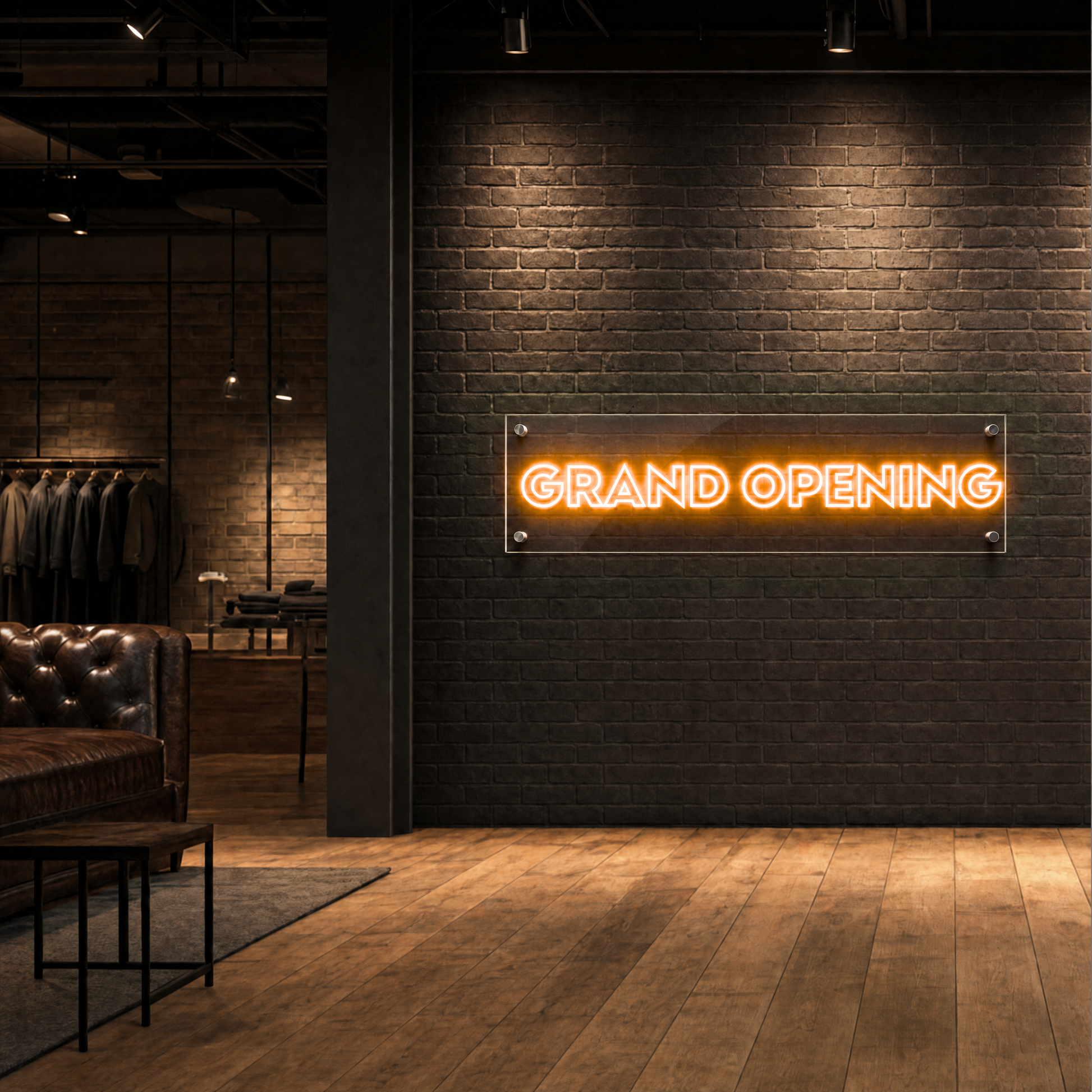 Neon Schild GRAND OPENING – PowerLED Leuchtreklame mit Dimmer & Fernbedienung